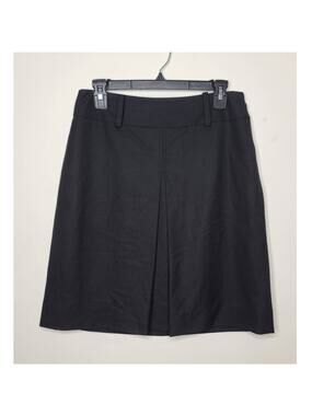 Ann Taylor black front pleat skirt - 6 - career office corpcore siren